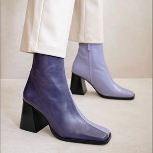 ALOHAS South Bicolor - Purple and Lilac Leather Boots